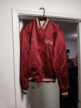 Maroon Satin Bomber Jacket - Unbranded